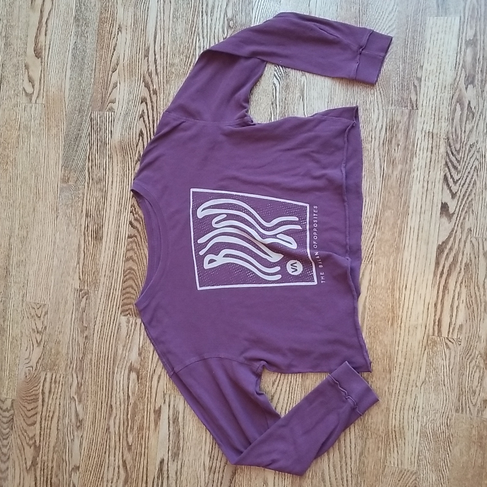 (M) RVCA The Balance of Opposites by PM Tenore 100% Cotton Crop Top Contemporary